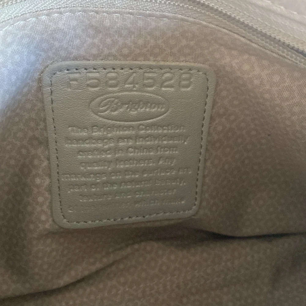 Brighton Bria Croco Embossed Leather Bag Size 10” x 6.75” x 2” approximately.